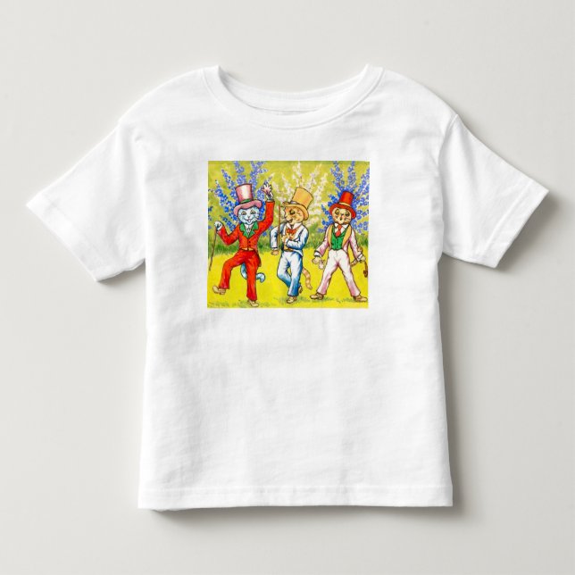 T-shirt Pour Les Tous Petits Chats dansants (Devant)