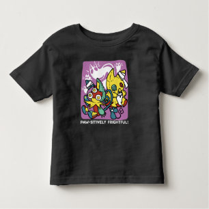 T-shirt Pour Les Tous Petits Chats déplaisants Halloween Art : Paw-sitly Fright