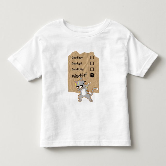 T-shirt Pour Les Tous Petits Chats malicieux (Devant)