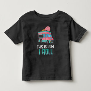 T-shirt Pour Les Tous Petits Chauffeur de camion à crème glacée Livraison de