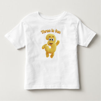 T-shirt Pour Les Tous Petits Cheerful Cartoon Number 3 | "Three is Fun"