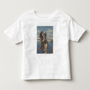 T-shirt Pour Les Tous Petits Chef indien du nord-ouest dans le plein régalia