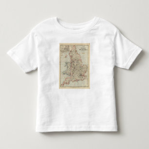 T-shirt Pour Les Tous Petits Chemin de fer, Angleterre statistique, Pays de