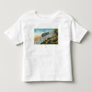 T-shirt Pour Les Tous Petits Chemin de fer de dent de Mt Washington, l'échelle