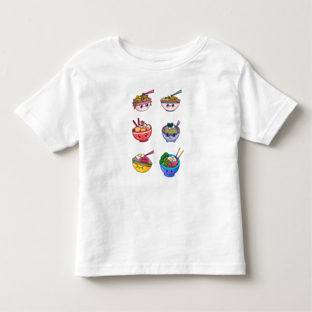 T-shirt Pour Les Tous Petits Chemise à nouilles, Chandail à riz Ramen, Chemise  (Devant)