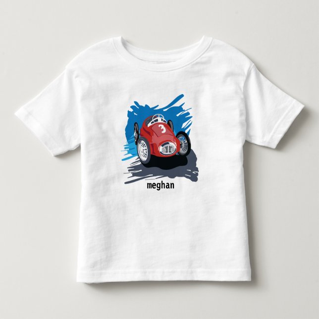 T-shirt Pour Les Tous Petits Chemise Anniversaire - Chemise Race (Devant)