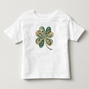 T-shirt Pour Les Tous Petits Chemise Aquarelle Cute St patrick Quatre Feuilles