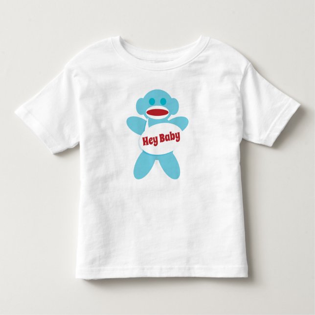 T-shirt Pour Les Tous Petits Chemise bébé singe Sock Personnaliser (Devant)