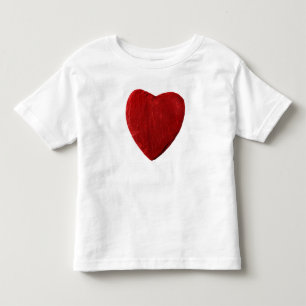 T-shirt Pour Les Tous Petits Chemise blanche pour enfants avec coeur de schiste