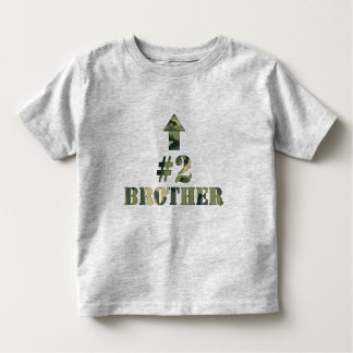 T-shirt Pour Les Tous Petits Chemise Camo Middle Brother / Je suis le frère #2