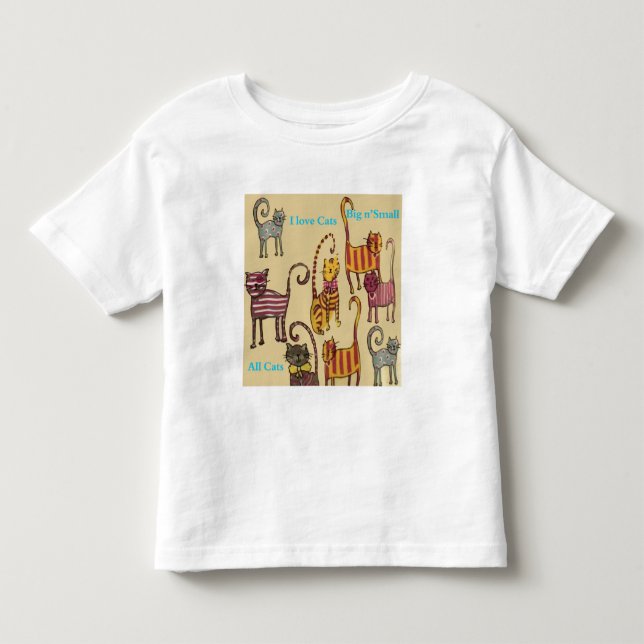 T-shirt Pour Les Tous Petits Chemise chats (Devant)