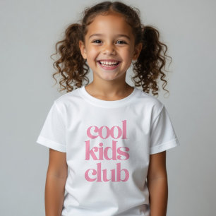 T-shirt Pour Les Tous Petits Chemise Club des Enfants Cool Rose Vêtement pour E