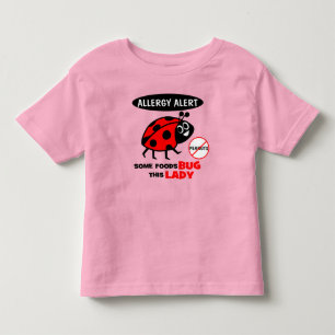 T-shirt Pour Les Tous Petits Chemise Coccinelle Alerte Allergie aux Arachides