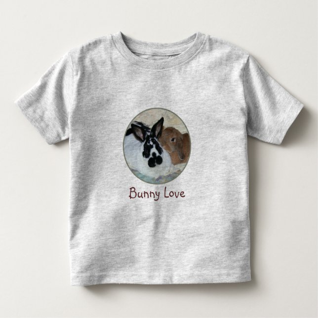 T-shirt Pour Les Tous Petits Chemise d'amour de lapin (Devant)