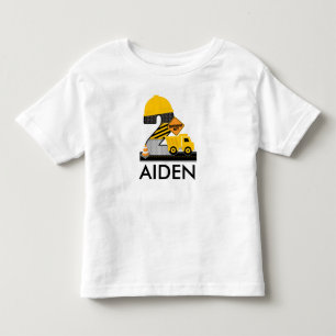T-shirt Pour Les Tous Petits Chemise d'anniversaire de construction, Camion de 