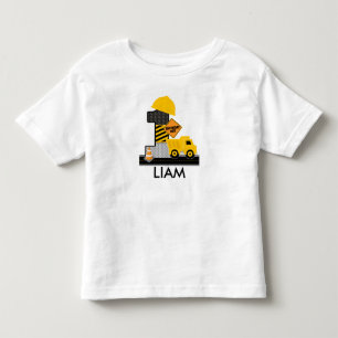 T-shirt Pour Les Tous Petits Chemise d'anniversaire de construction, Camion de 