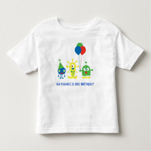 T-shirt Pour Les Tous Petits Chemise d'anniversaire de coup de monstre