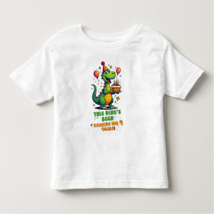 T-shirt Pour Les Tous Petits Chemise d'anniversaire de Dinosaur mignonne pour 4