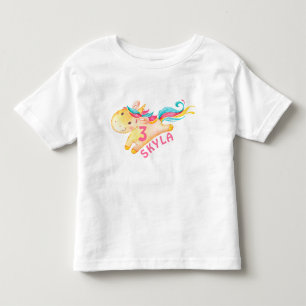 T-shirt Pour Les Tous Petits Chemise d'anniversaire Rainbow Unicorn pour une fi