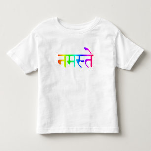 T-shirt Pour Les Tous Petits Chemise d'arc-en-ciel de Namaste d'enfants