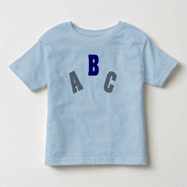 T-shirt Pour Les Tous Petits Chemise de bleu d'ABC (Devant)