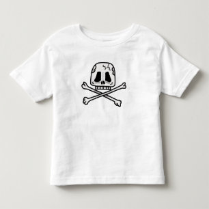 T-shirt Pour Les Tous Petits Chemise de crâne et d'os de croix pour des enfant