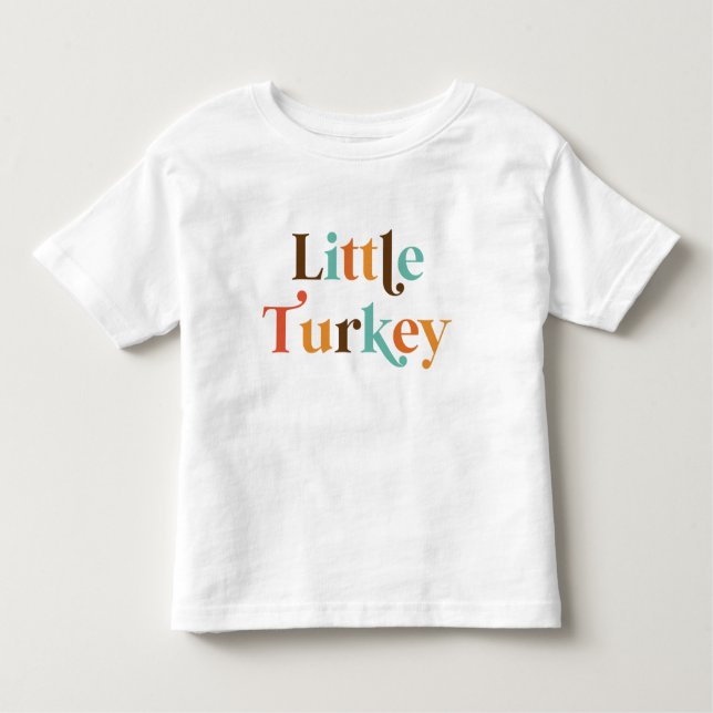 T-shirt Pour Les Tous Petits Chemise de dinde de petit Thanksgiving (Devant)