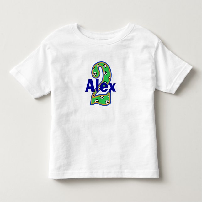 T-shirt Pour Les Tous Petits Chemise de football deuxième anniversaire (Devant)