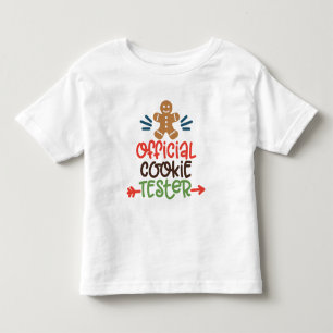 T-shirt Pour Les Tous Petits Chemise de Noël officielle Tester Cookie Toddler