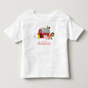 T-shirt Pour Les Tous Petits Chemise de ruche de filles d'animaux de basse-cour