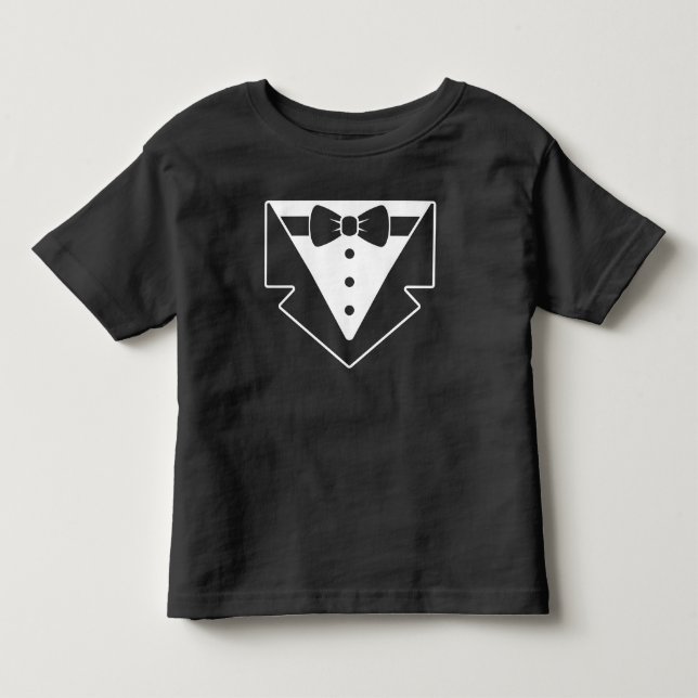 T-shirt Pour Les Tous Petits Chemise de smoking pour tout-petit 'Dapper Little  (Devant)