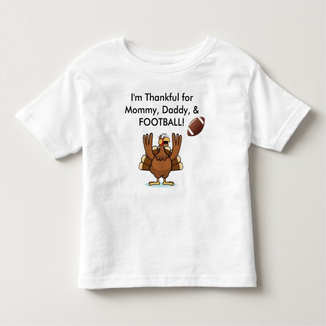 T-shirt Pour Les Tous Petits Chemise de thanksgiving du football pour des (Devant)
