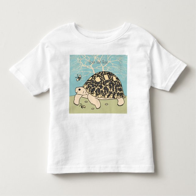 T-shirt Pour Les Tous Petits Chemise de tortue léopard personnalisable (Devant)