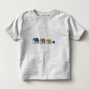 T-shirt Pour Les Tous Petits Chemise d'enfant en bas âge d'éléphants africai