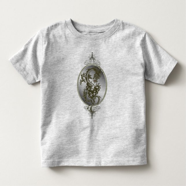 T-shirt Pour Les Tous Petits Chemise Dragon En Acier (Devant)