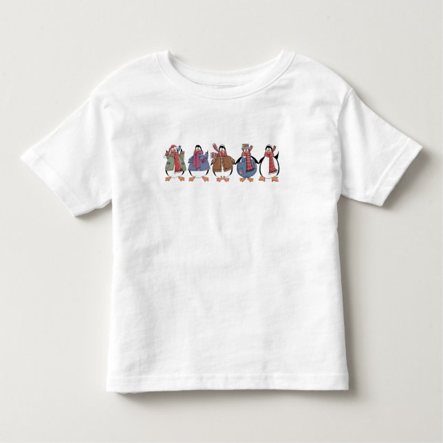 T-shirt Pour Les Tous Petits Chemise enfant Penguins (Devant)