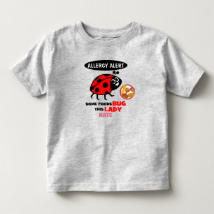T-shirt Pour Les Tous Petits Chemise Ladybug d'alerte d'allergie aux noix