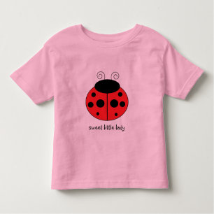 T-shirt Pour Les Tous Petits Chemise longtemps gainée de filles de coccinelle