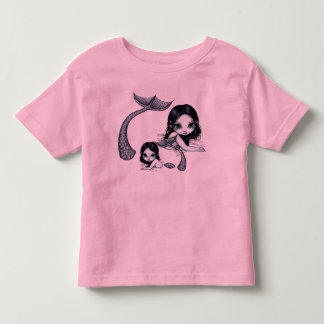 T-shirt Pour Les Tous Petits Chemise mère et enfant de sirène