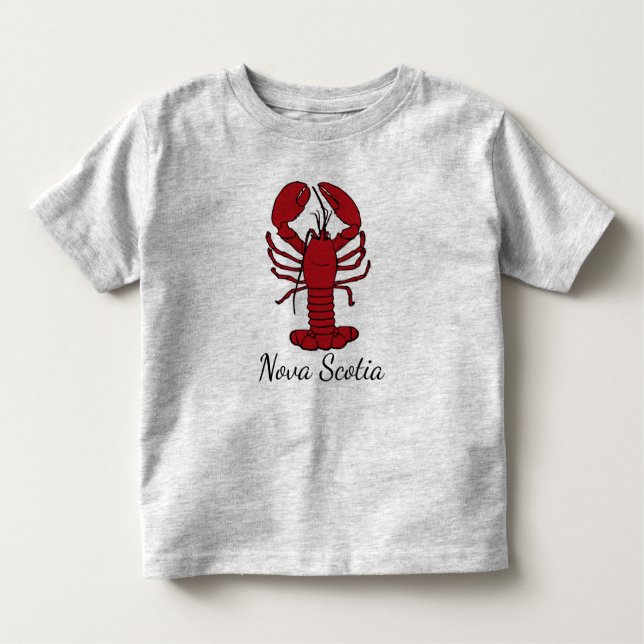T-shirt Pour Les Tous Petits Chemise mignonne de plage de homard de la (Devant)