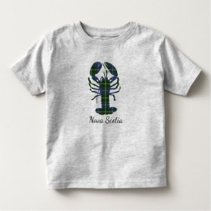 T-shirt Pour Les Tous Petits Chemise mignonne de tartan de homard de la