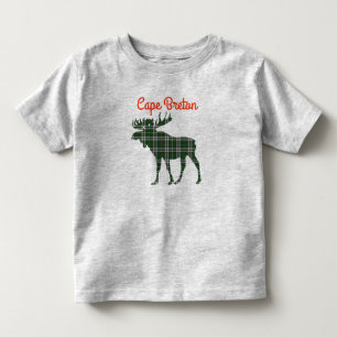 T-shirt Pour Les Tous Petits Chemise mignonne d'orignaux bretons de tartan de