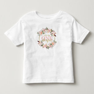 T-shirt Pour Les Tous Petits Chemise Miss ONEderful pour anniversaire, Boho, Fl