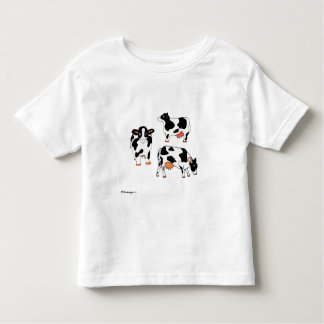 T-shirt Pour Les Tous Petits Chemise noire et blanche de trois vaches