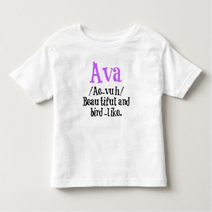 T-shirt Pour Les Tous Petits Chemise nommée de description d'Ava