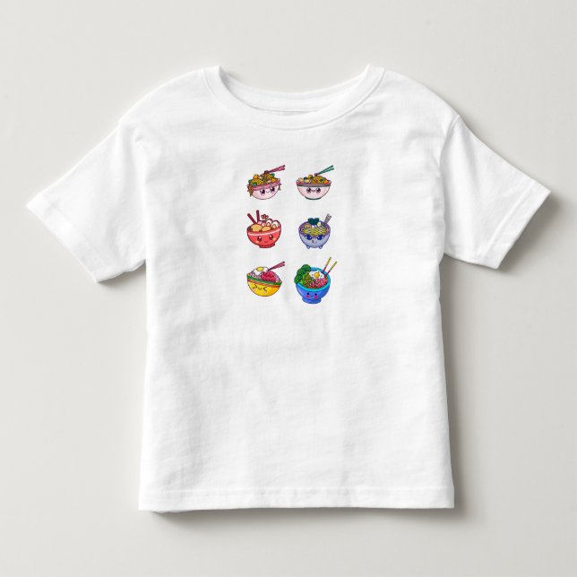 T-shirt Pour Les Tous Petits Chemise Nouilles, Sweat-shirt Ramen Riz, Chemise N (Devant)