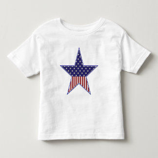 T-shirt Pour Les Tous Petits Chemise patriotique d'enfant en bas âge de drapeau