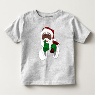 T-shirt Pour Les Tous Petits Chemise Père Noël Africaine Toddler Black Père Noë