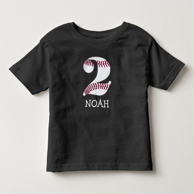T-shirt Pour Les Tous Petits Chemise personnalisable de base-ball (Devant)
