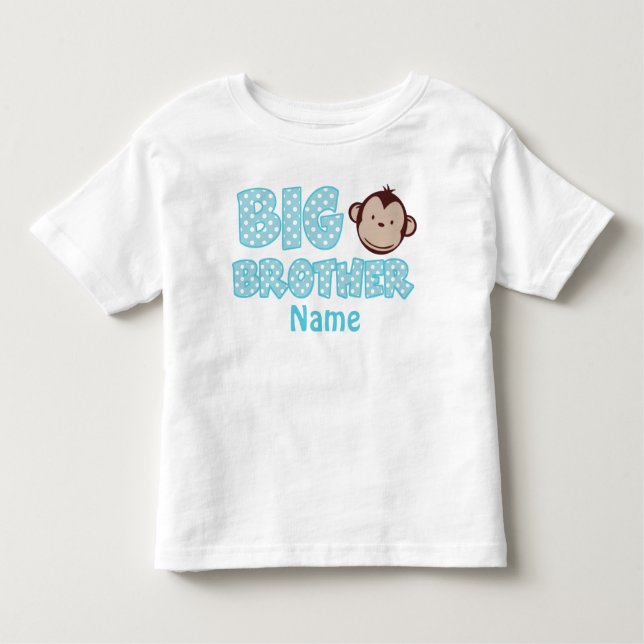 T-shirt Pour Les Tous Petits Chemise personnalisée Big Brother Monkey (Devant)